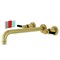 Kingston Brass KS8057DKL Wall Mount Tub Faucet, Brushed Brass KS8057DKL - alternate 1